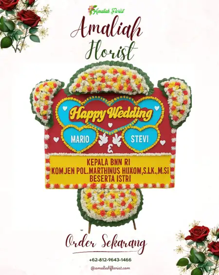 Papan Bunga Pernikahan Kebaman